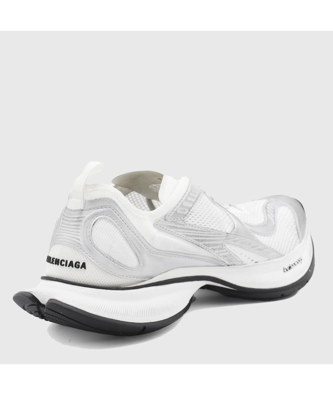 BALENCIAGA Белые текстильные низкие кроссовки / кеды, фото 4