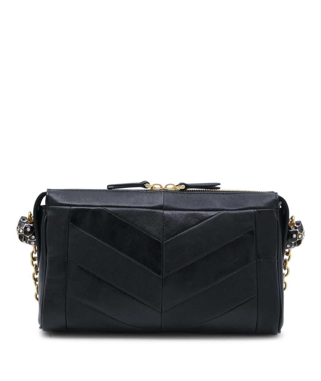 VALENTINO Черная кожаная сумка через плечо, фото 3