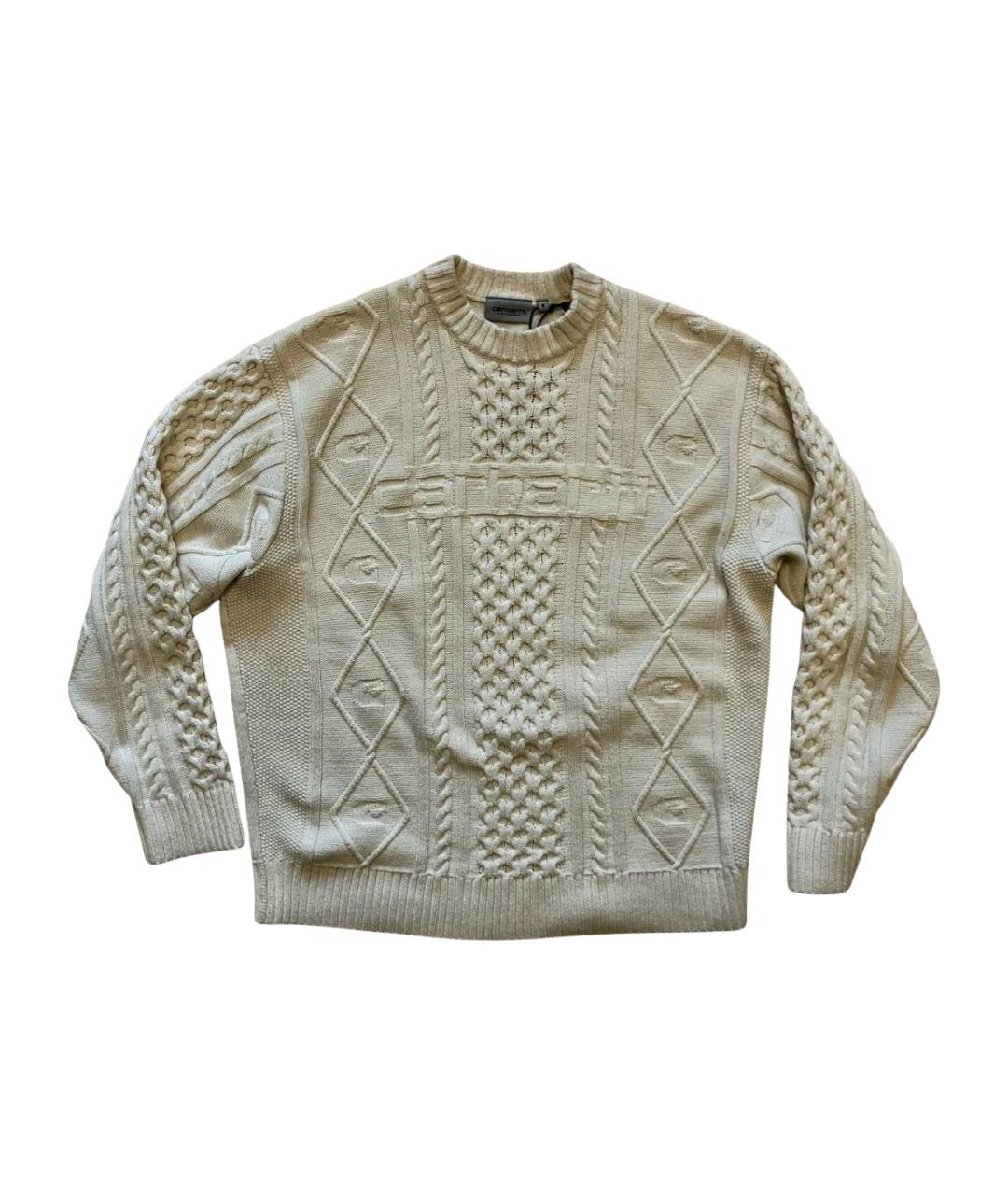 CARHARTT WIP Бежевый хлопковый джемпер / свитер, фото 1