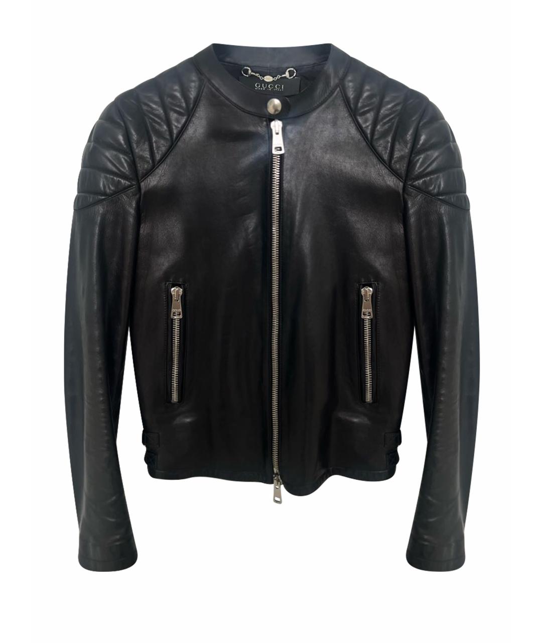 GUCCI Черная кожаная куртка, фото 1