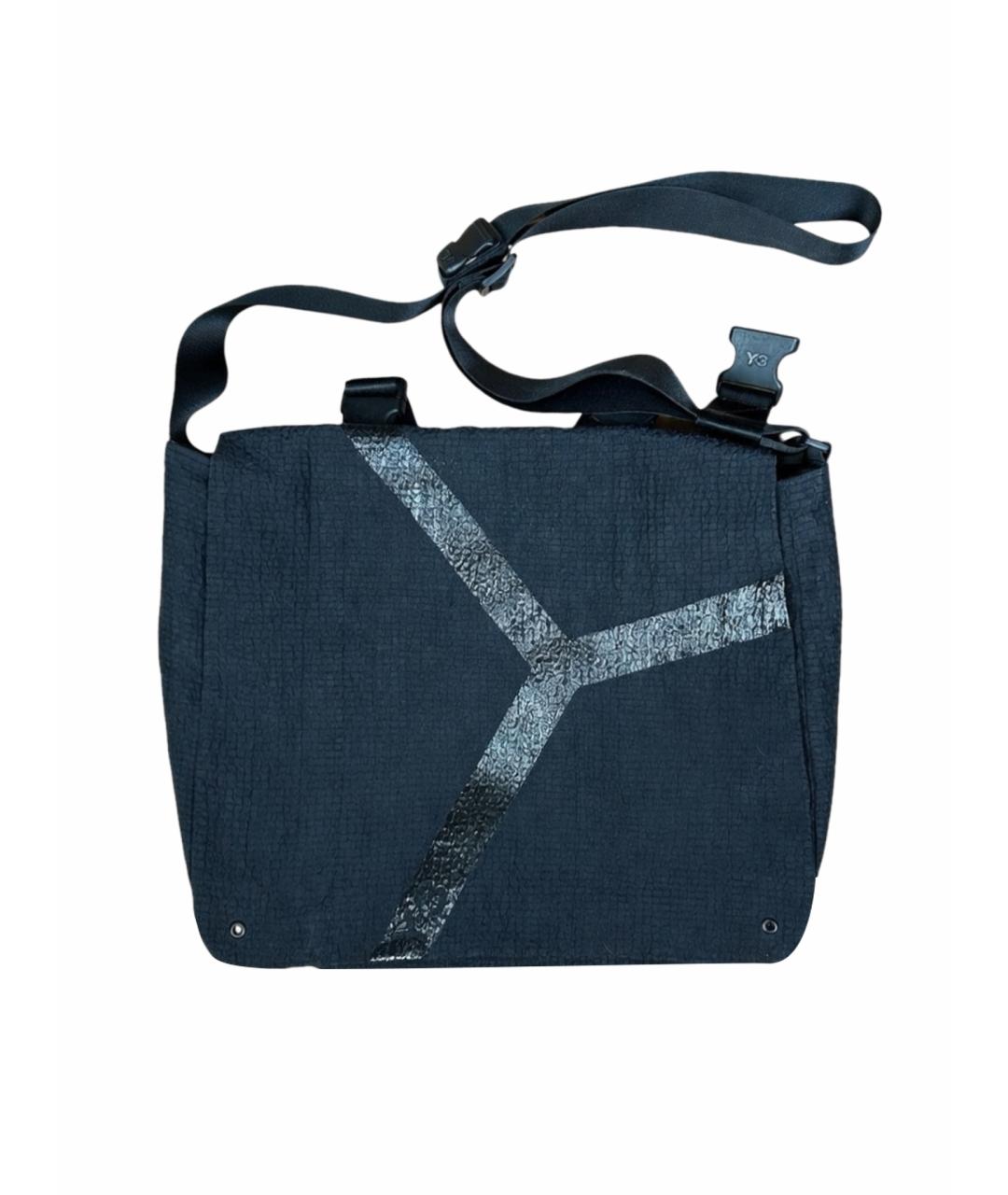 YOHJI YAMAMOTO Антрацитовая сумка на плечо, фото 1