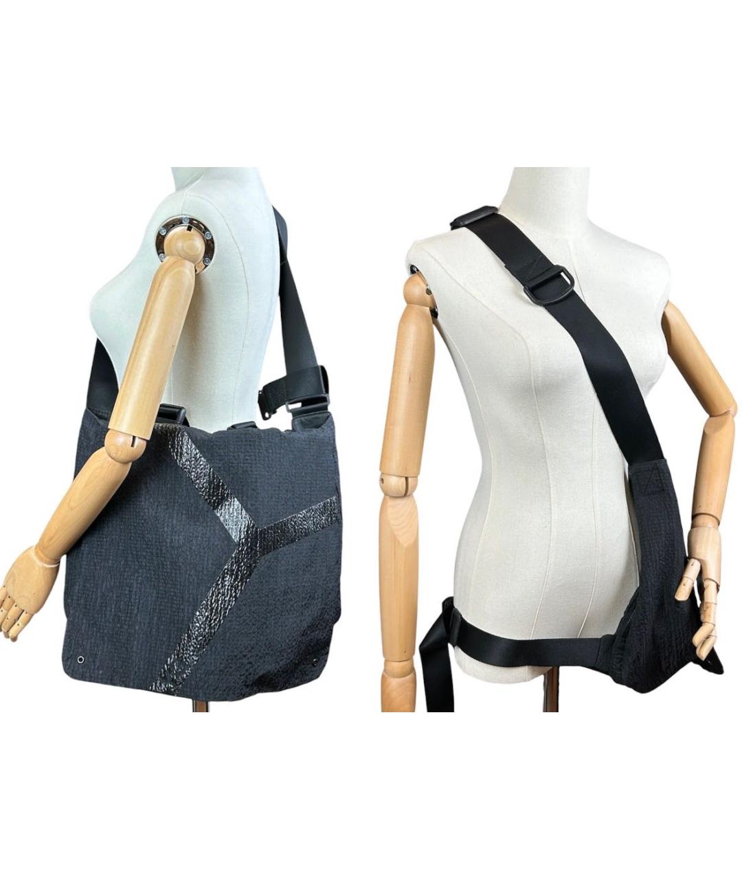 YOHJI YAMAMOTO Антрацитовая сумка на плечо, фото 2