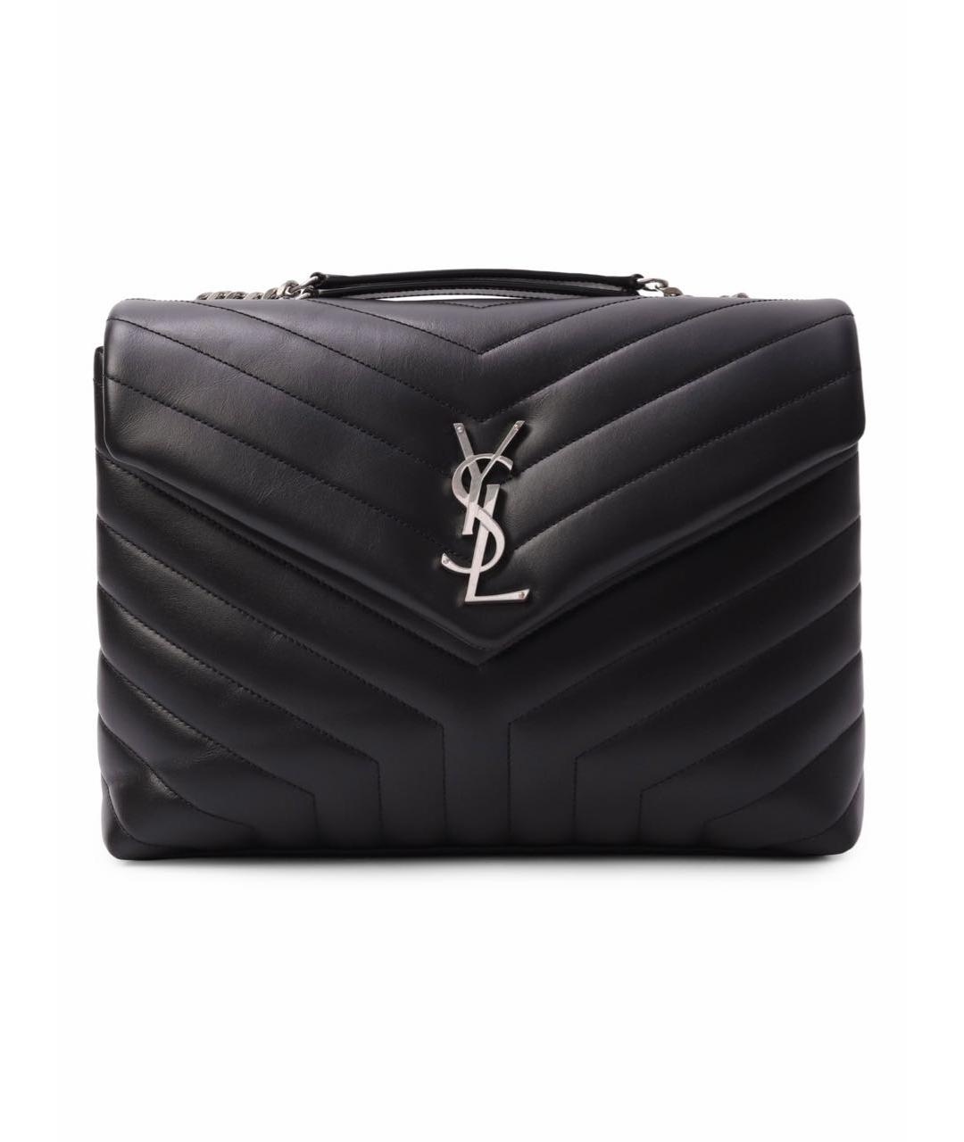 SAINT LAURENT Черная кожаная сумка через плечо, фото 4