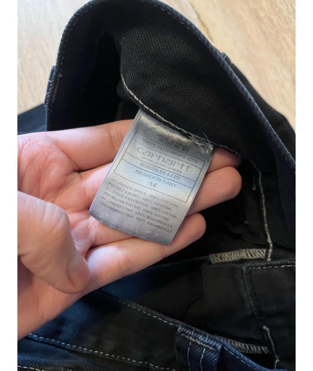 CARHARTT WIP Темно-синие хлопковые повседневные брюки, фото 4