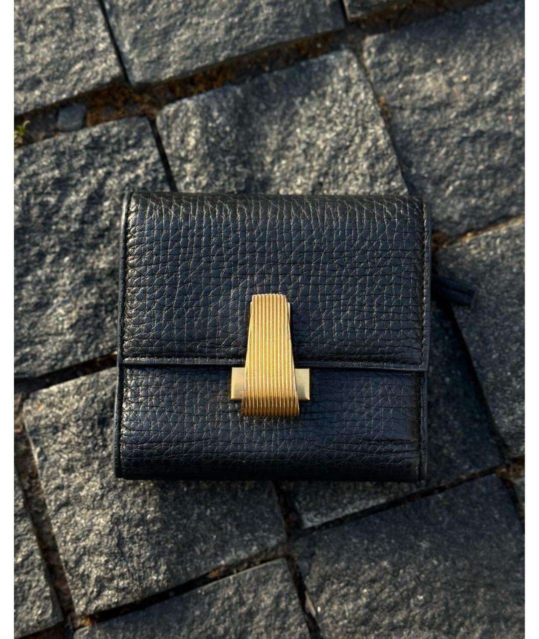BOTTEGA VENETA Черный кожаный кошелек, фото 6
