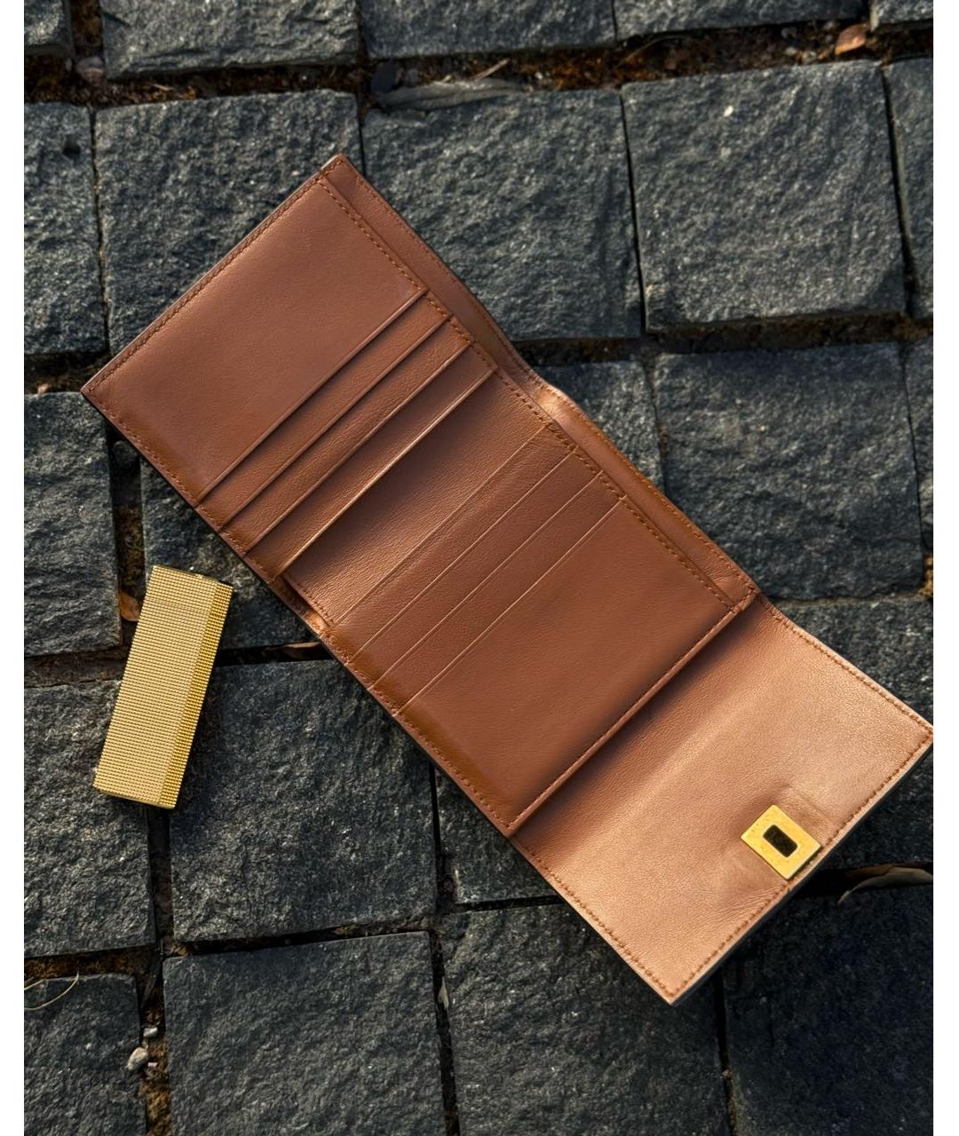 BOTTEGA VENETA Черный кожаный кошелек, фото 3