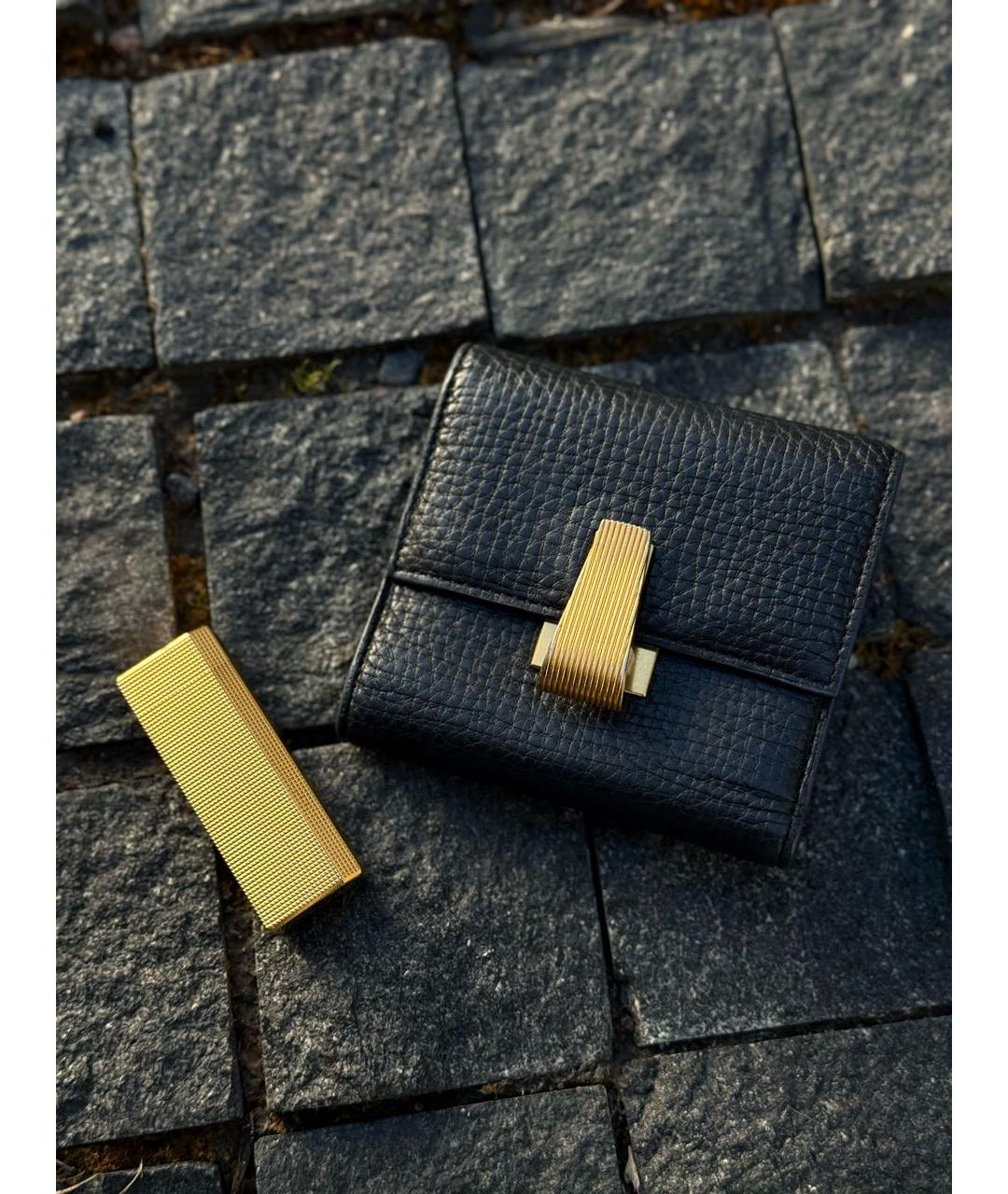 BOTTEGA VENETA Черный кожаный кошелек, фото 4