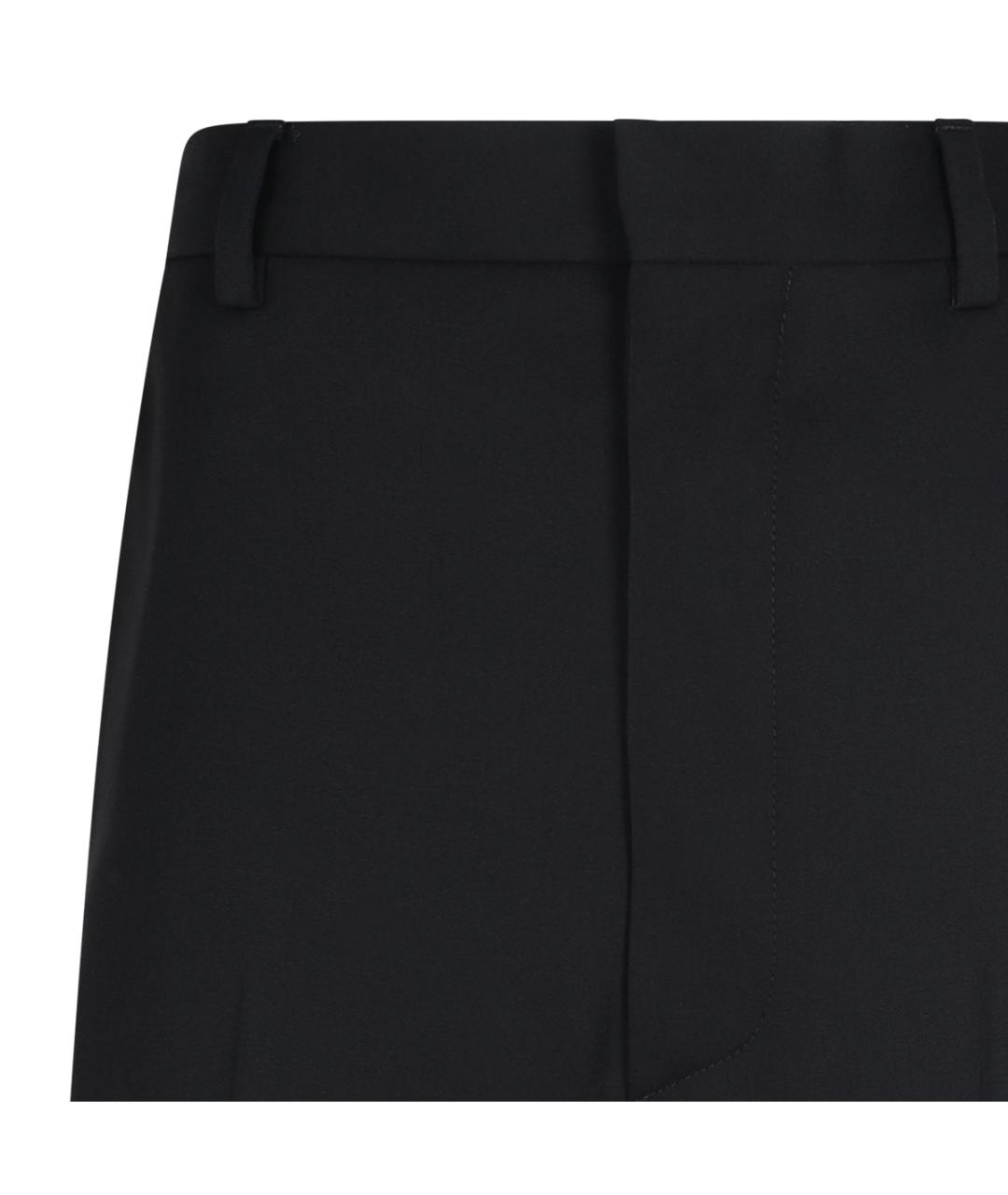 BALENCIAGA Черные шерстяные прямые брюки, фото 3