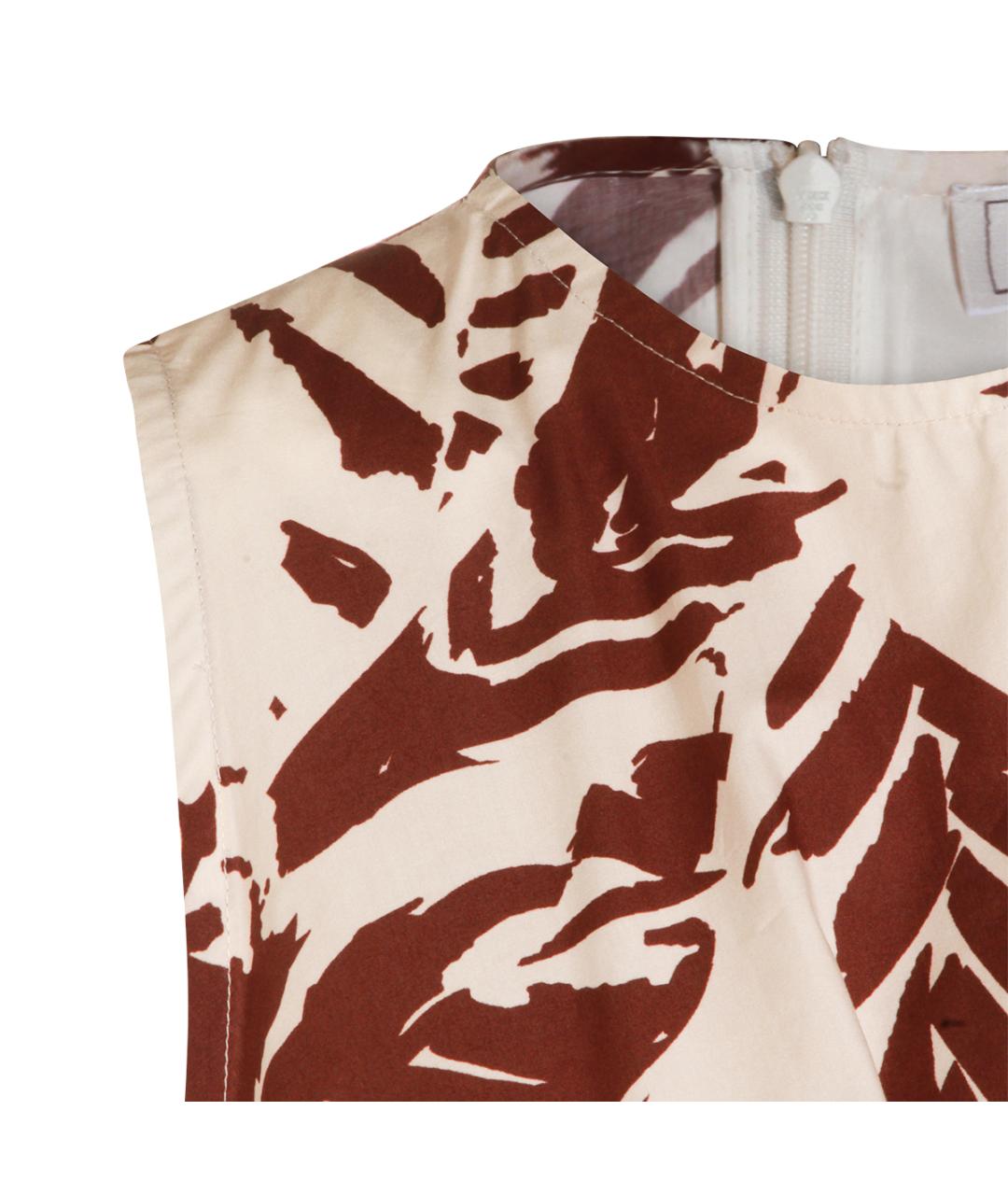 ANTONELLI FIRENZE Коричневое хлопковое повседневное платье, фото 4