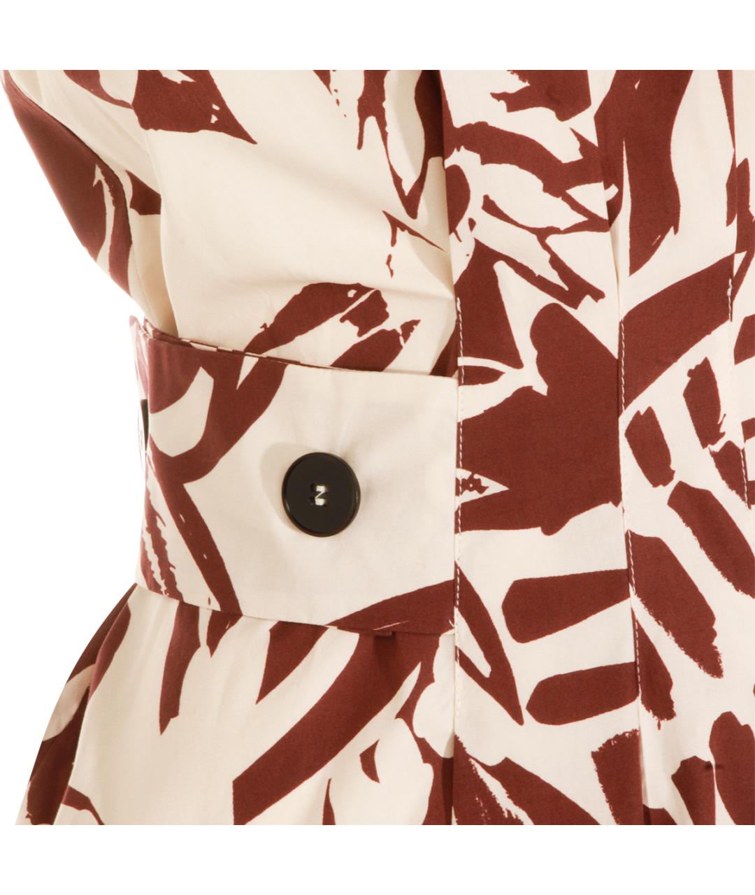 ANTONELLI FIRENZE Коричневое хлопковое повседневное платье, фото 3