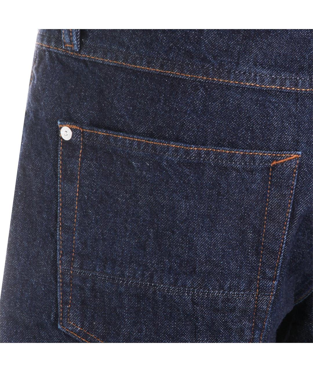 STONE ISLAND Синие хлопковые прямые джинсы, фото 4