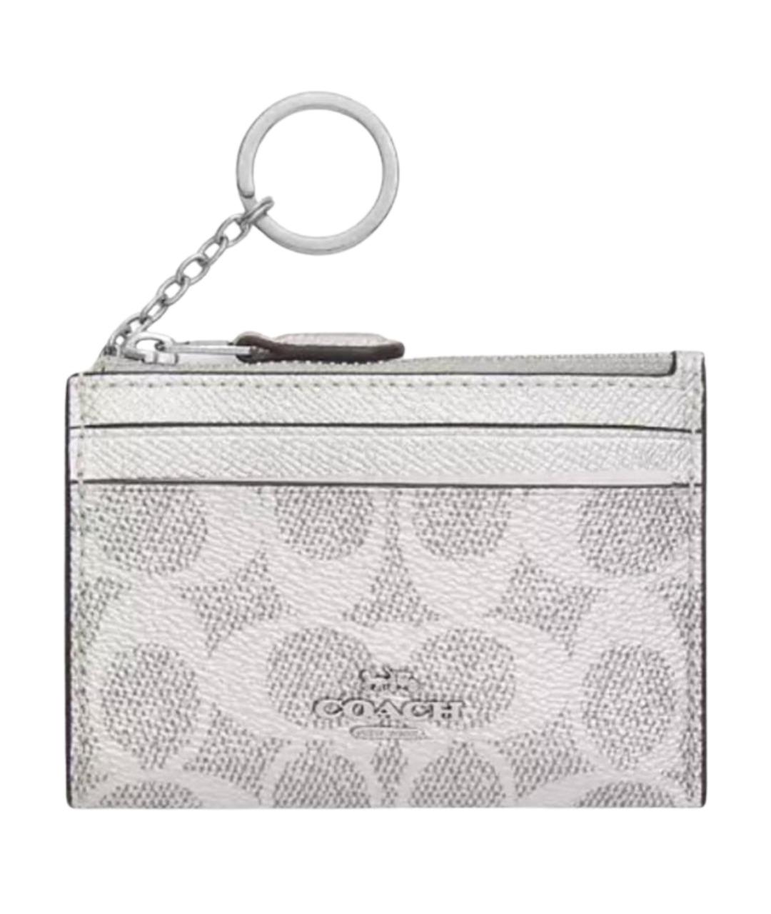 COACH Серебрянный кожаный кардхолдер, фото 1