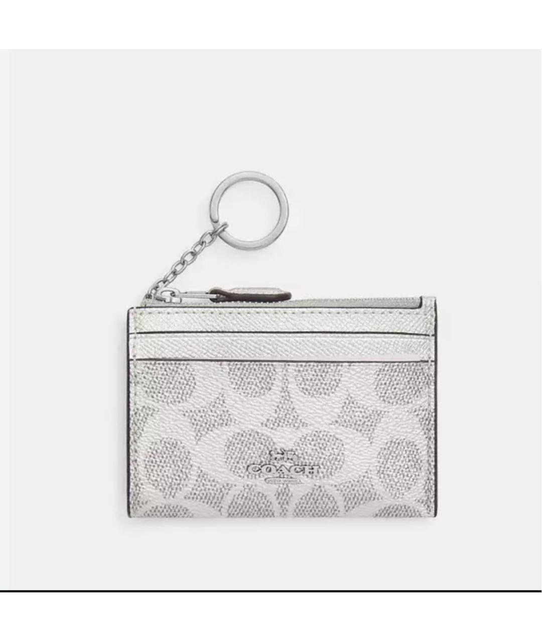 COACH Серебрянный кожаный кардхолдер, фото 5