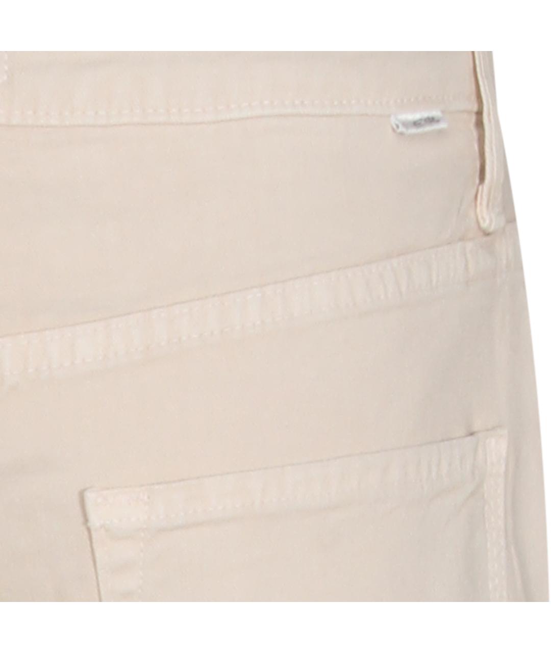 MOTHER Бежевые хлопковые прямые джинсы, фото 4