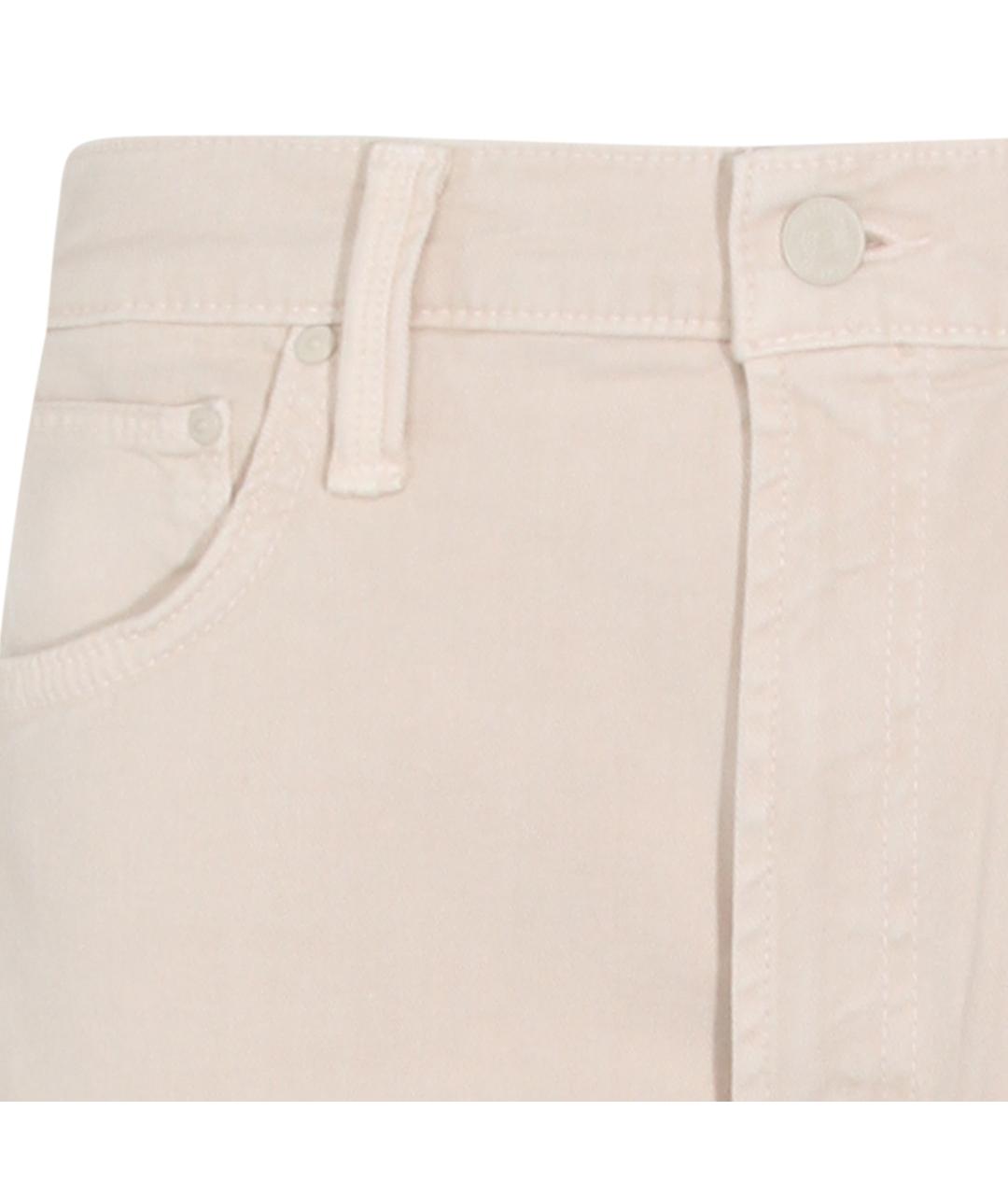 MOTHER Бежевые хлопковые прямые джинсы, фото 3