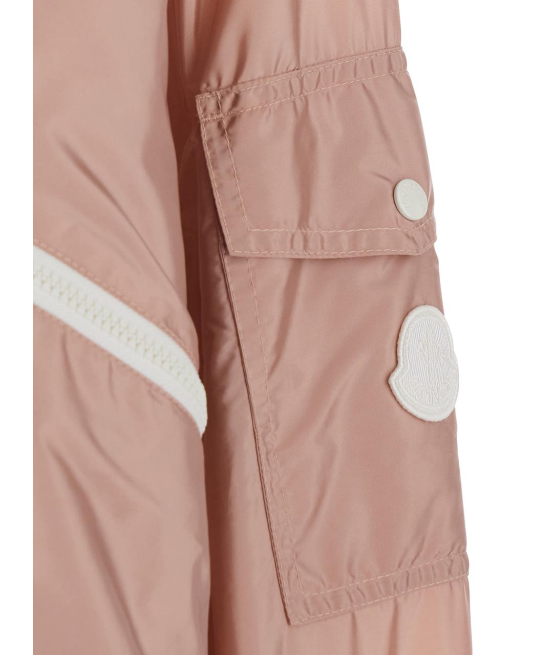 MONCLER Розовая полиамидовая куртка, фото 3