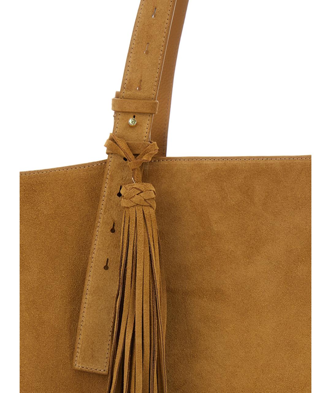 GOLDEN GOOSE DELUXE BRAND Коричневая кожаная сумка тоут, фото 3