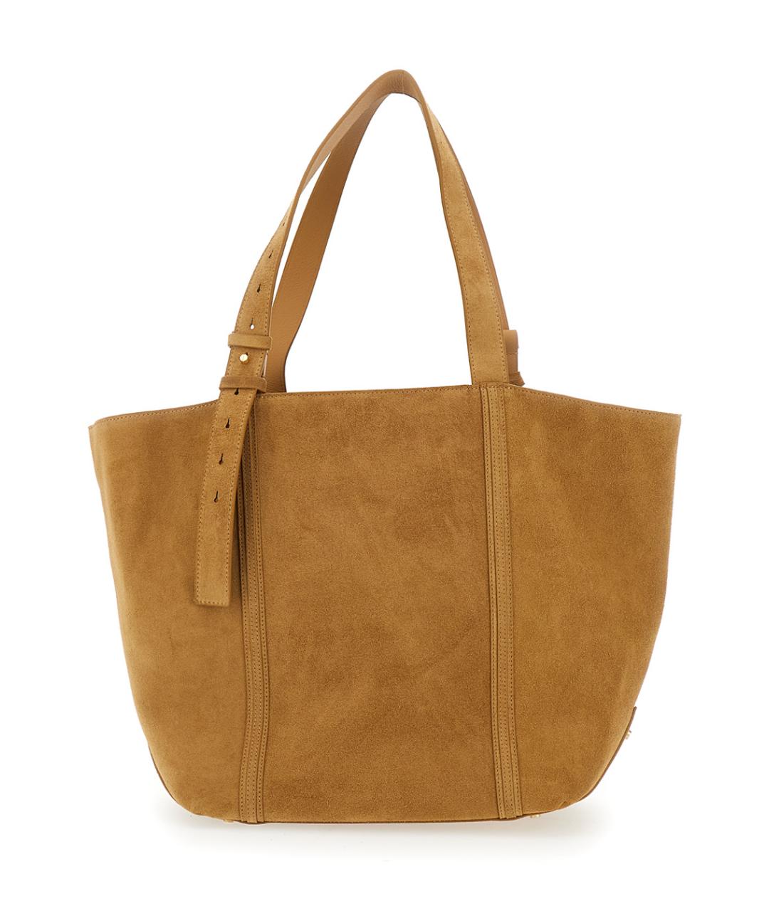 GOLDEN GOOSE DELUXE BRAND Коричневая кожаная сумка тоут, фото 2