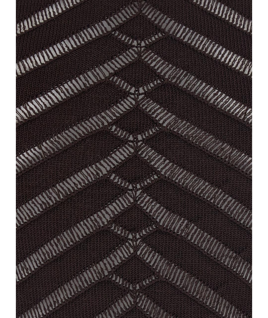 TWIN-SET Коричневая вискозная майка, фото 3