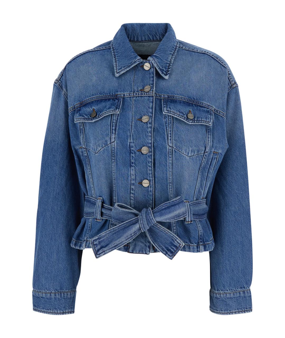 PINKO Синяя хлопковая куртка, фото 1