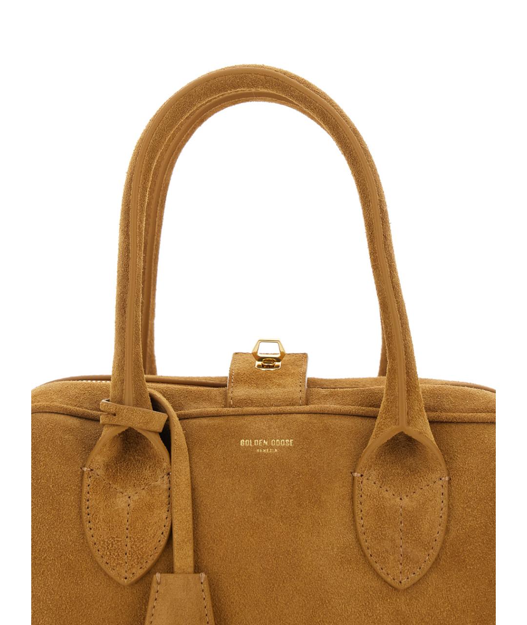 GOLDEN GOOSE DELUXE BRAND Коричневая замшевая сумка тоут, фото 3