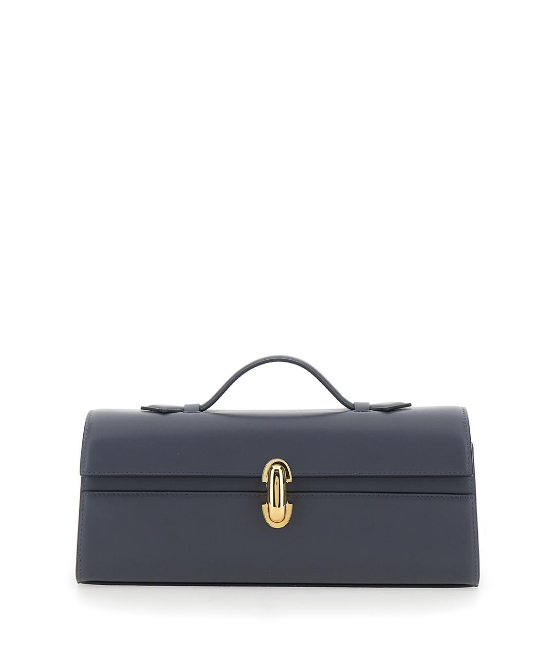 Savette Серая кожаная сумка с короткими ручками, фото 1