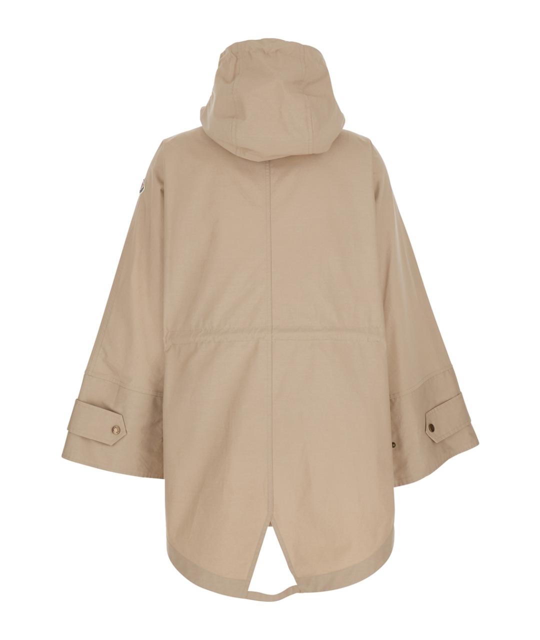 MONCLER Бежевый хлопковый тренч/плащ, фото 2