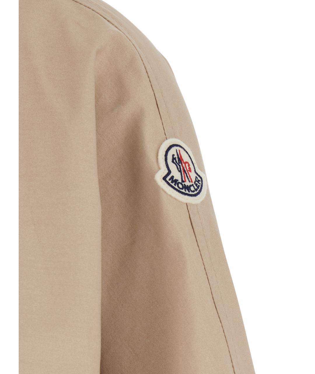 MONCLER Бежевый хлопковый тренч/плащ, фото 3