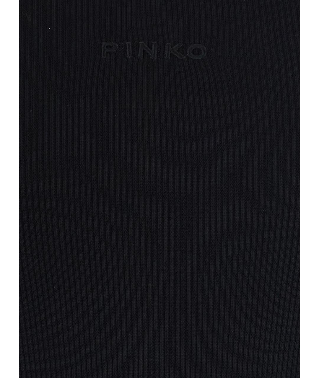 PINKO Черная хлопковая майка, фото 3