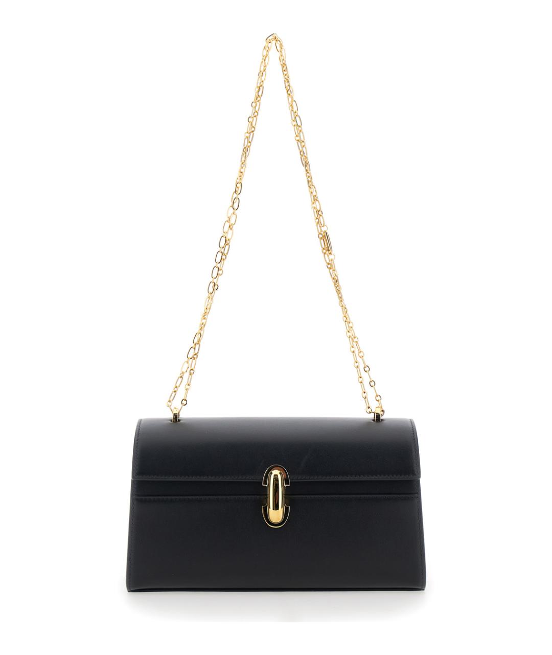 Savette Черная кожаная сумка через плечо, фото 1