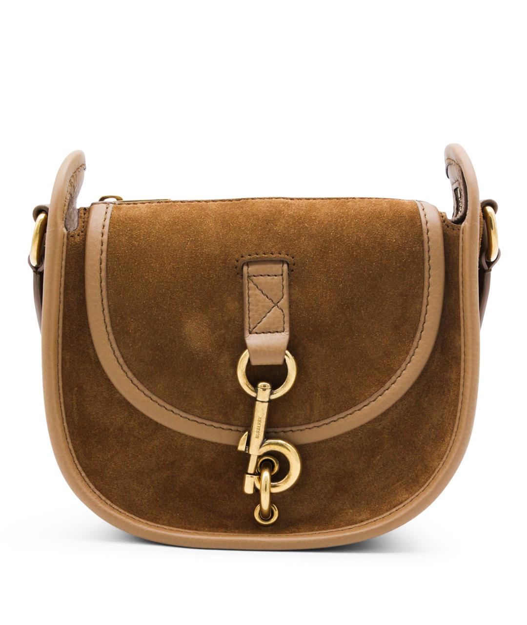 BURBERRY Коричневая замшевая сумка через плечо, фото 1