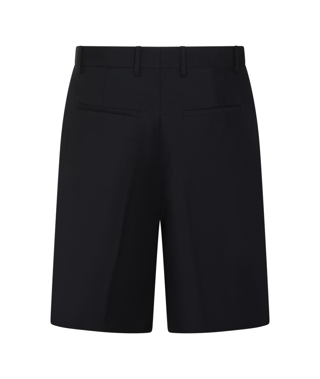 JIL SANDER Темно-синие шерстяные шорты, фото 2