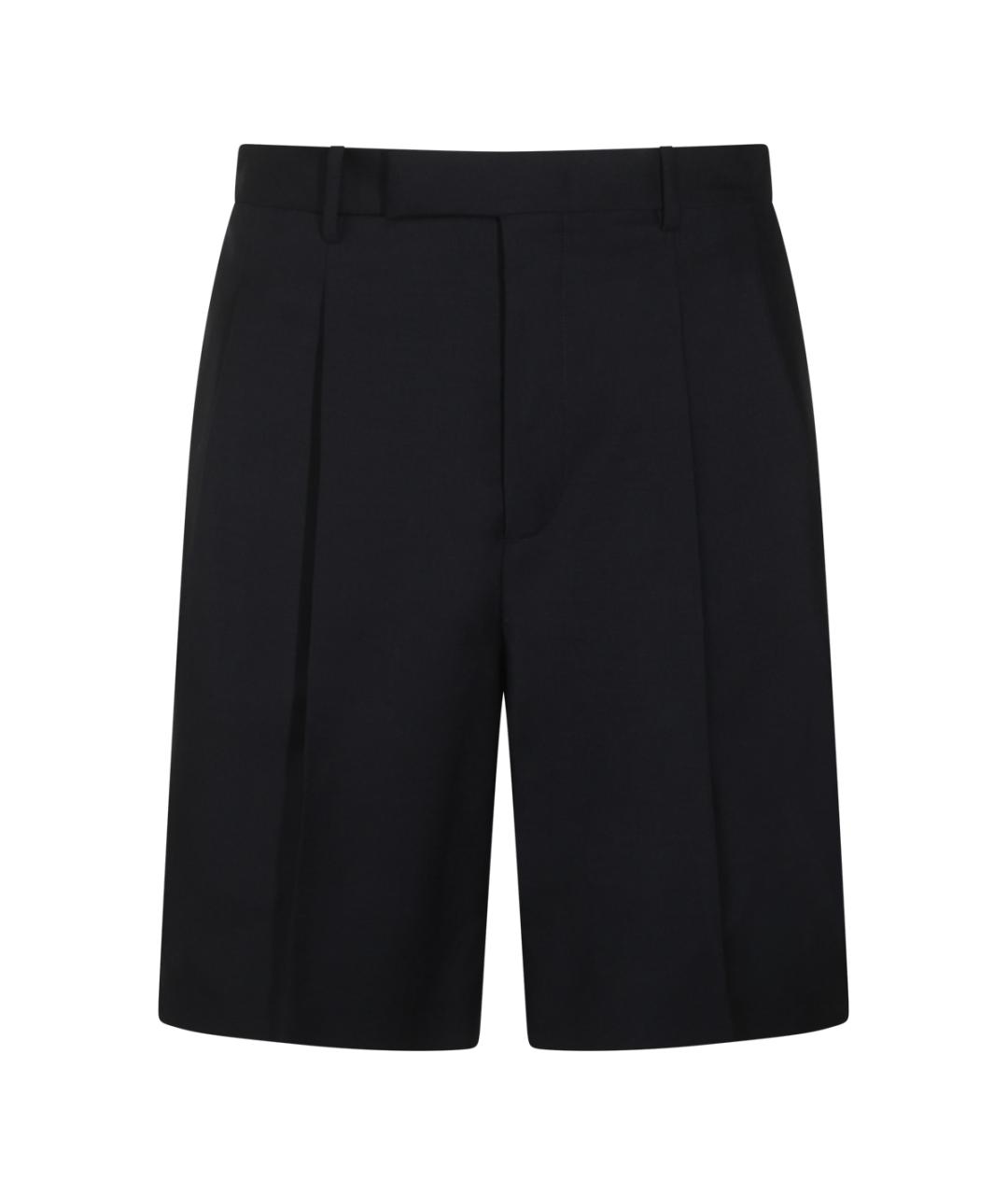 JIL SANDER Темно-синие шерстяные шорты, фото 1