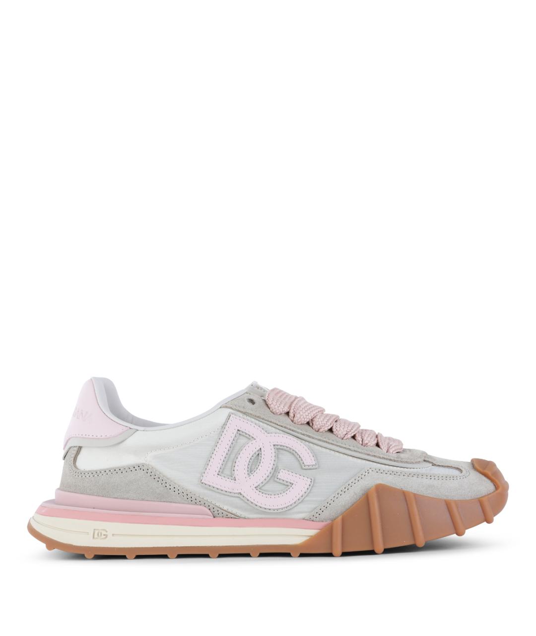 DOLCE&GABBANA Бежевые текстильные кроссовки, фото 1