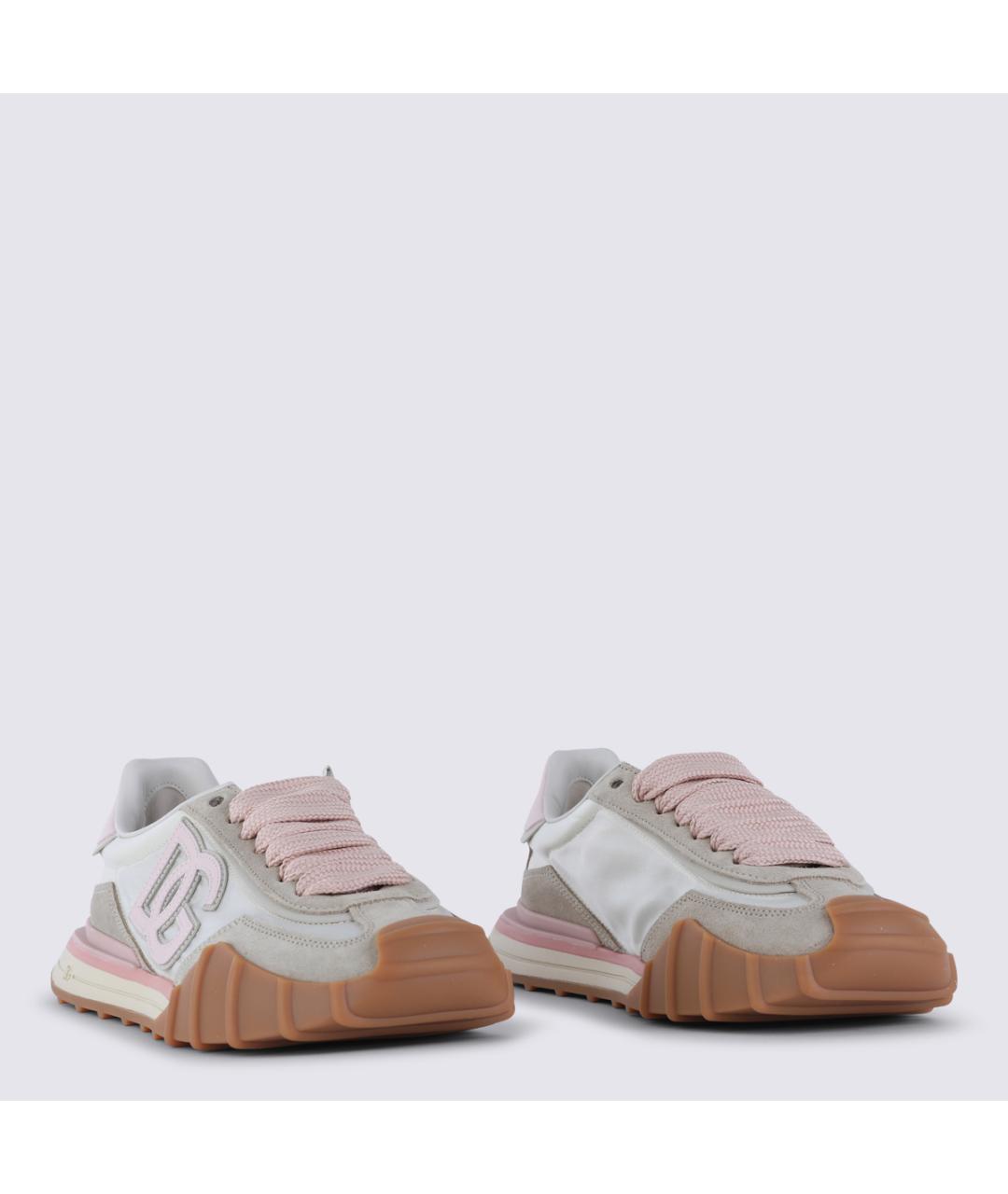 DOLCE&GABBANA Бежевые текстильные кроссовки, фото 3