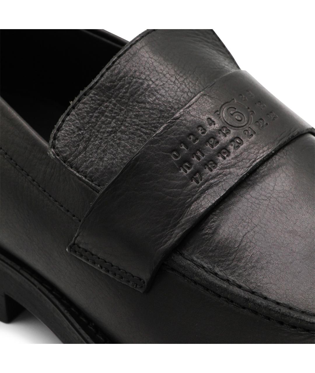 MM6 MAISON MARGIELA Черные кожаные лоферы, фото 4