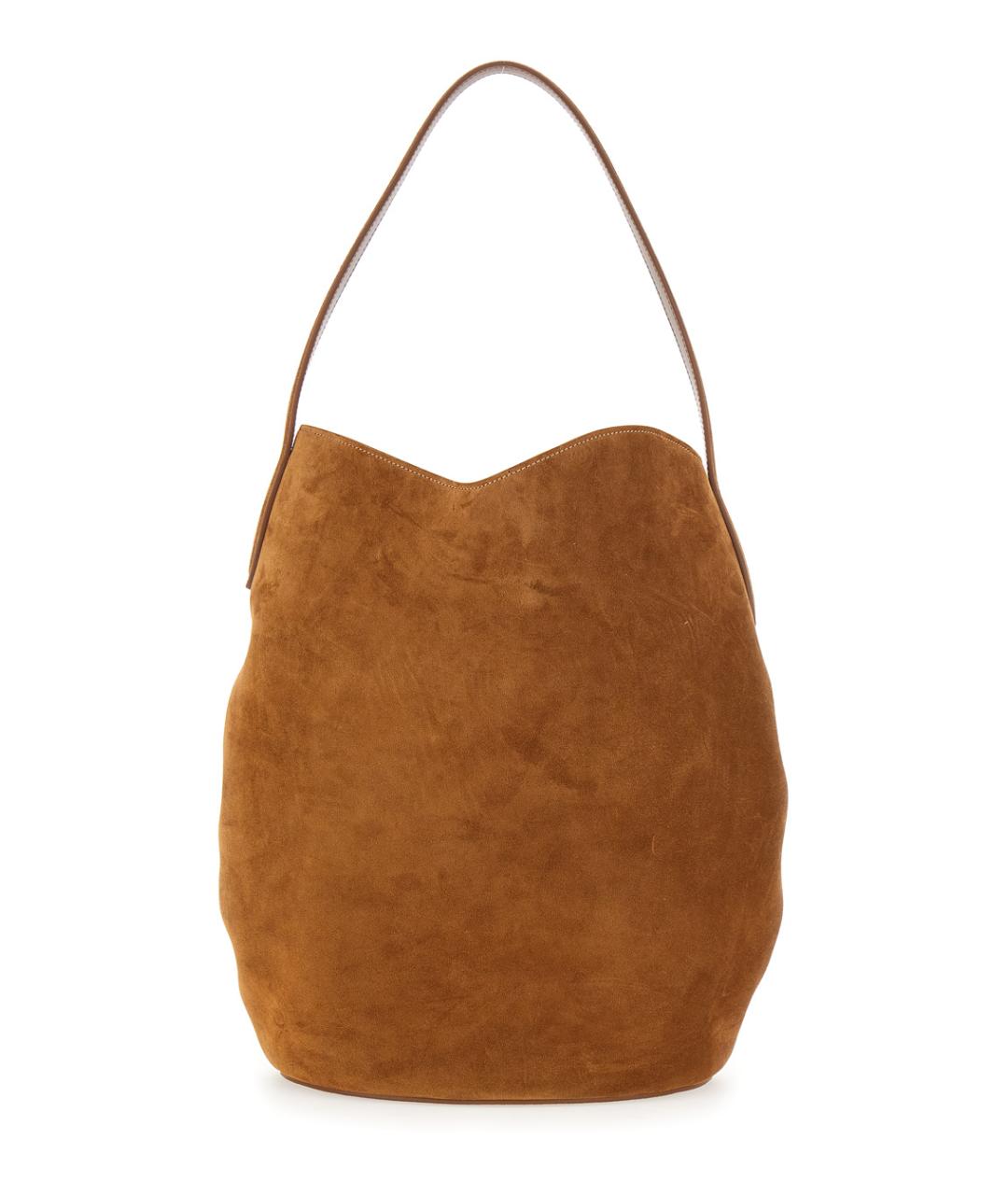 LIFFNER Коричневая бархатная сумка тоут, фото 2