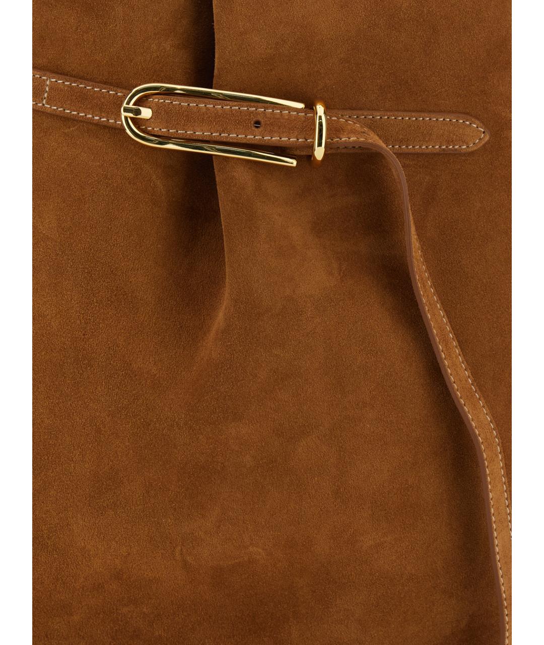 LIFFNER Коричневая бархатная сумка тоут, фото 3