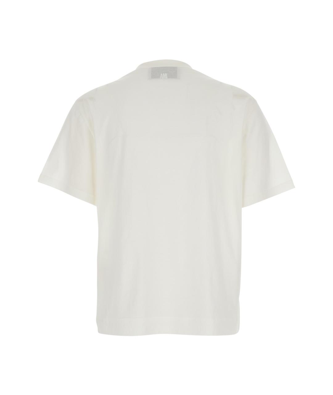 Ami Paris Белая хлопковая футболка, фото 2