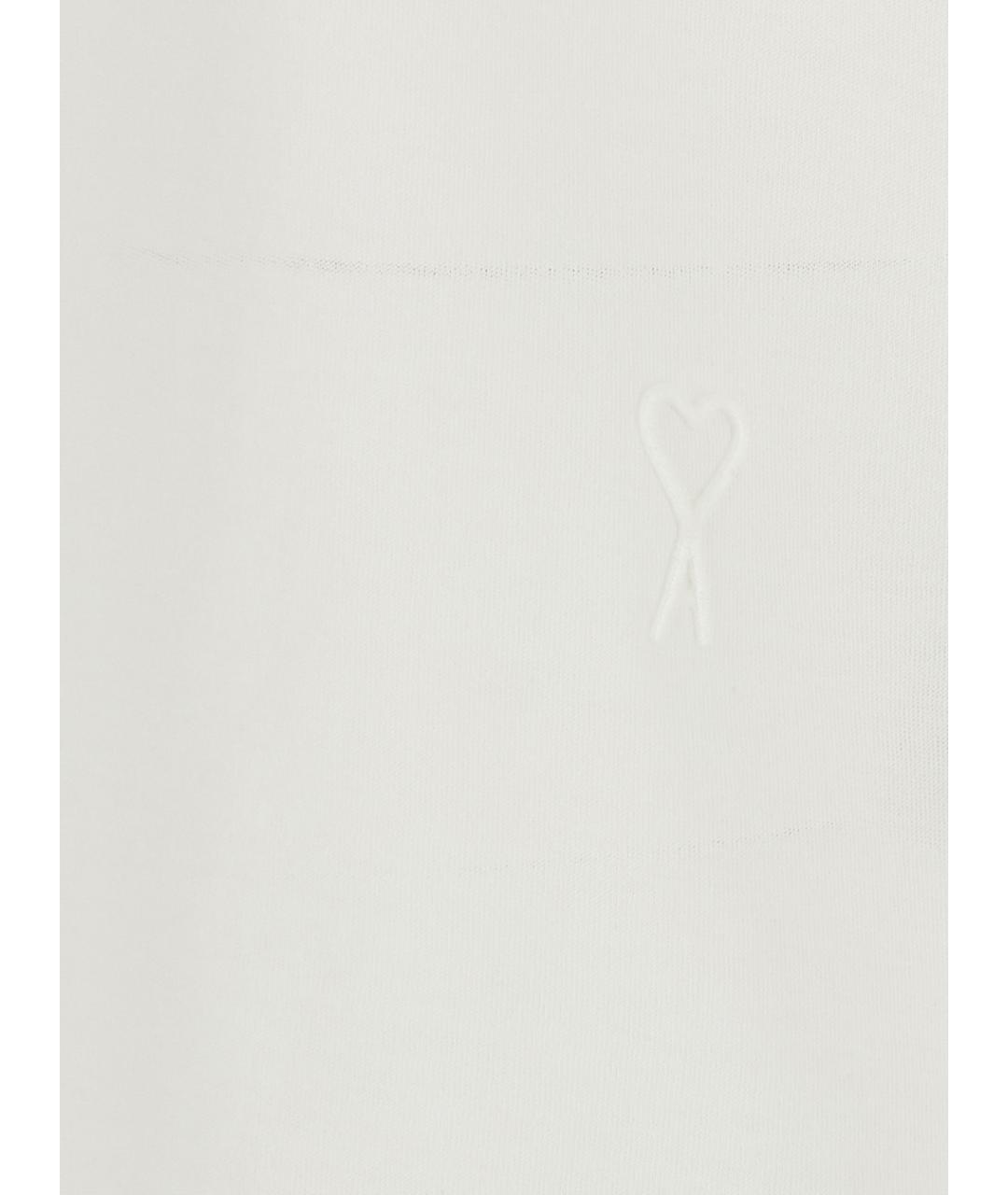 Ami Paris Белая хлопковая футболка, фото 3