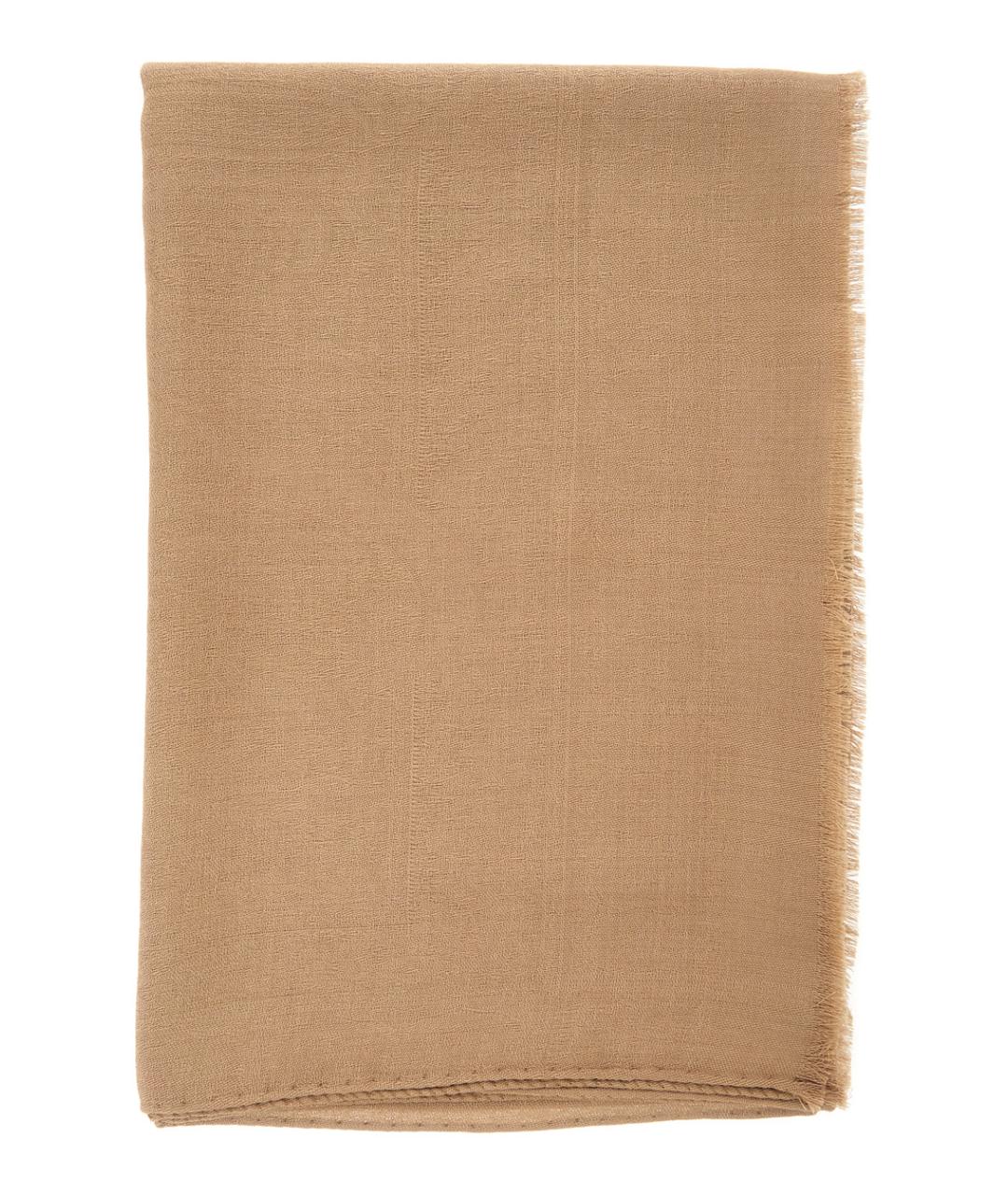 MAX MARA Бежевый шерстяной шарф, фото 1