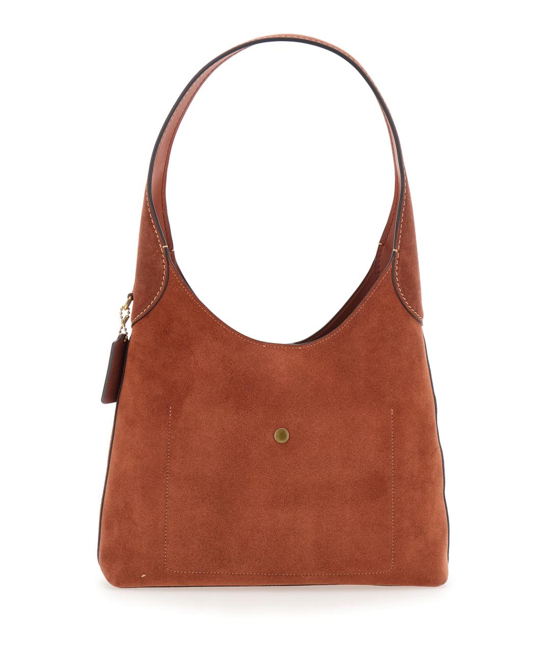 COACH Коричневая замшевая сумка через плечо, фото 2