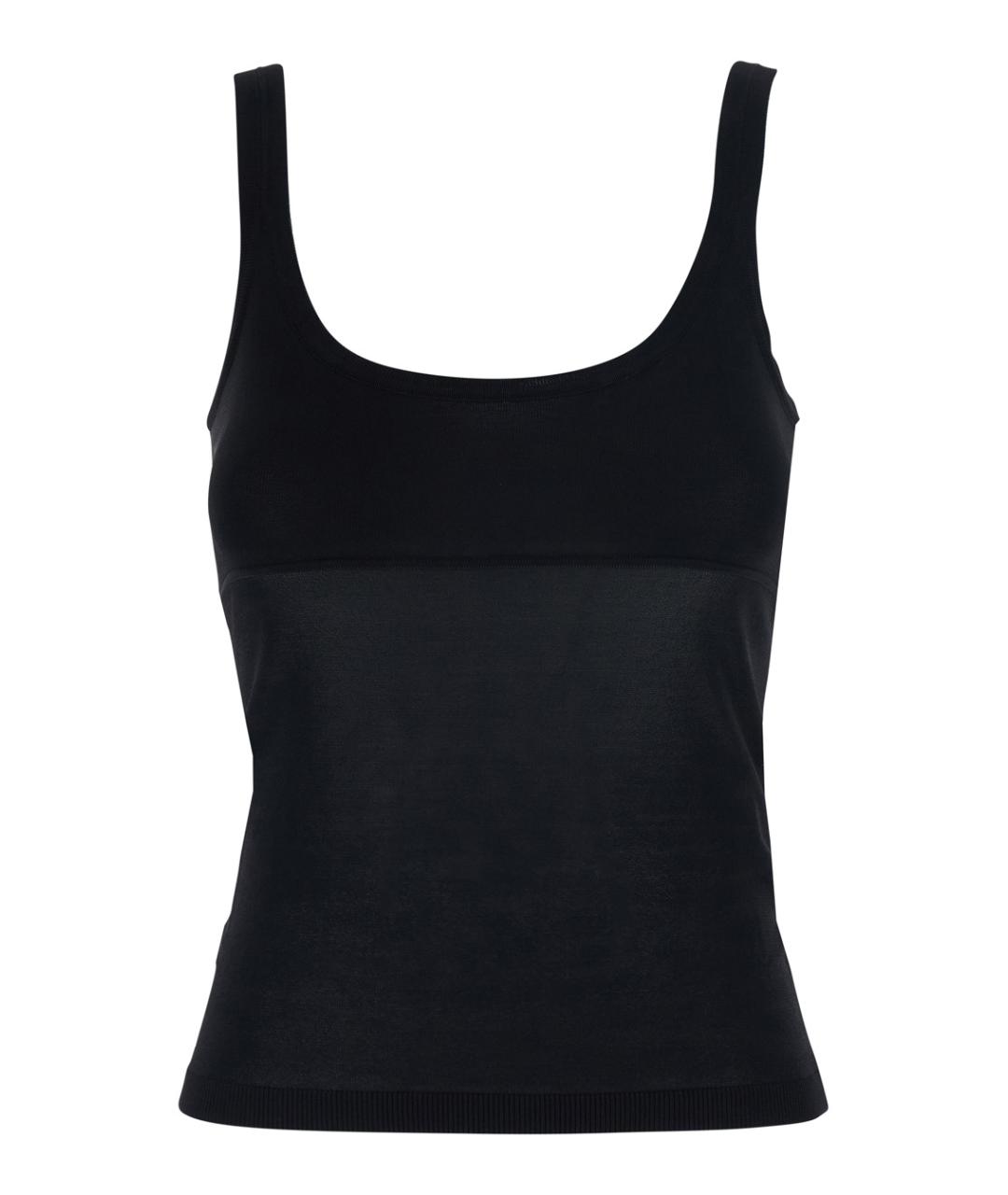 MAX MARA Черная вискозная майка, фото 1