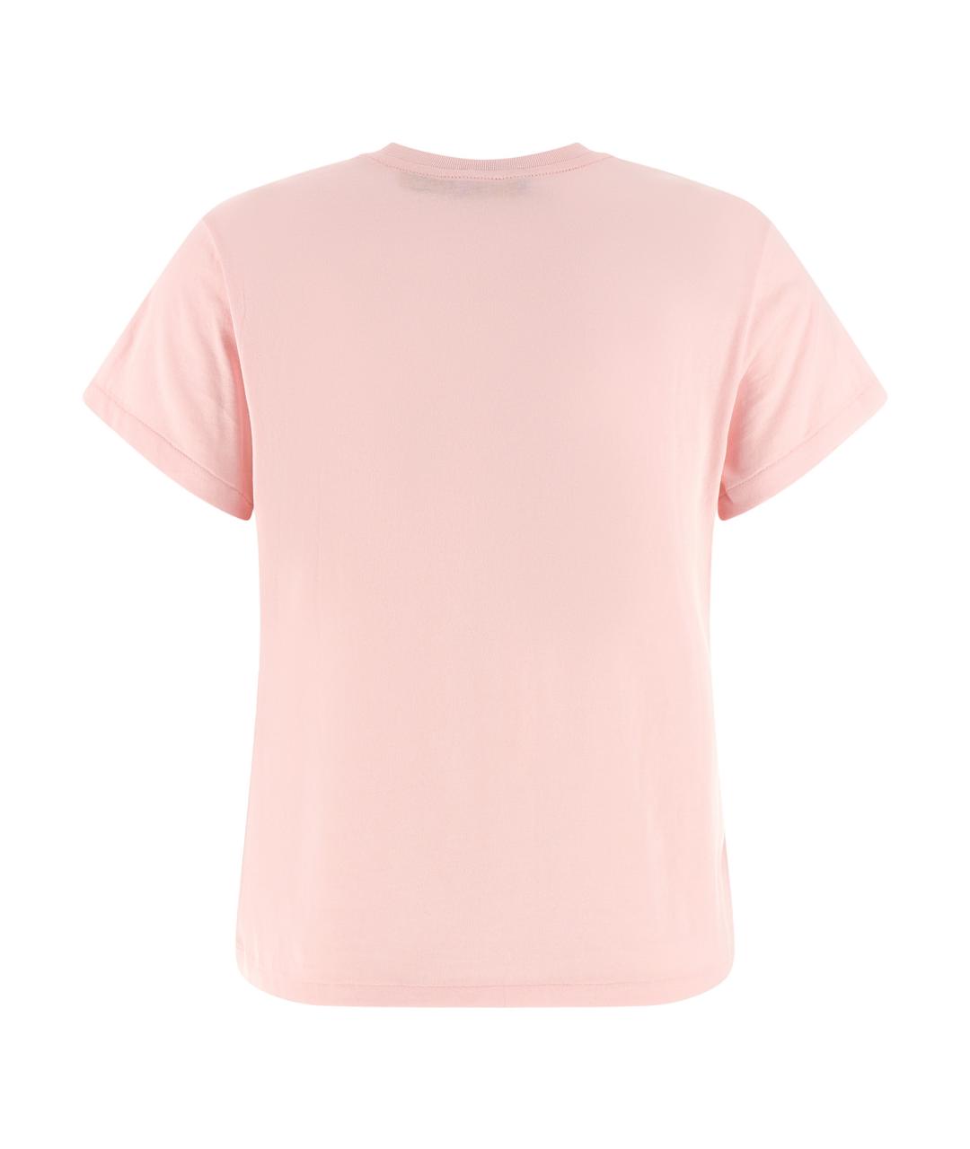 POLO RALPH LAUREN Розовая хлопковая футболка, фото 2