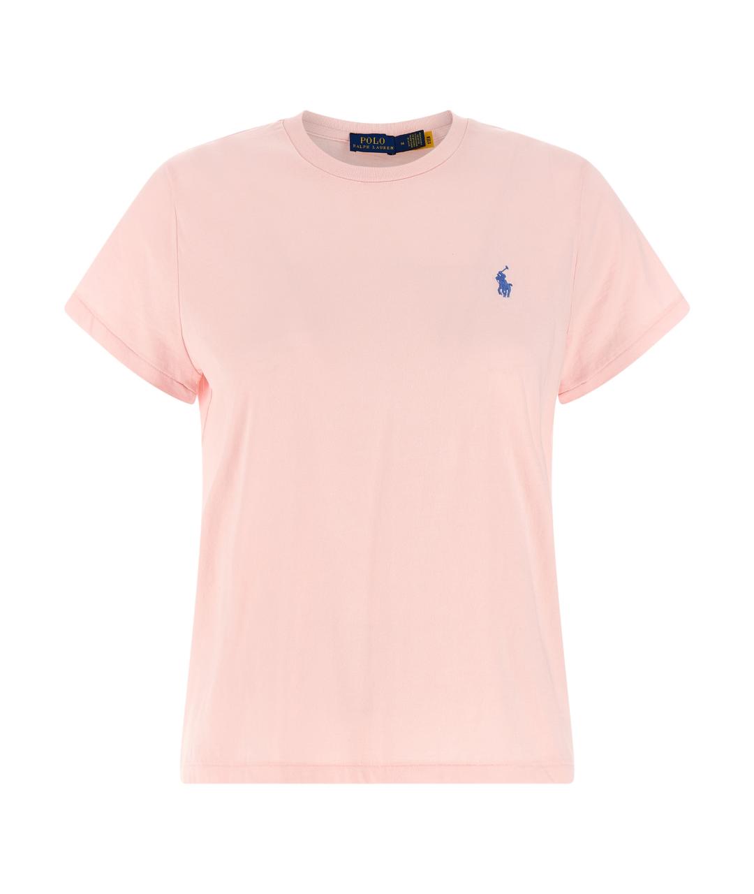POLO RALPH LAUREN Розовая хлопковая футболка, фото 1