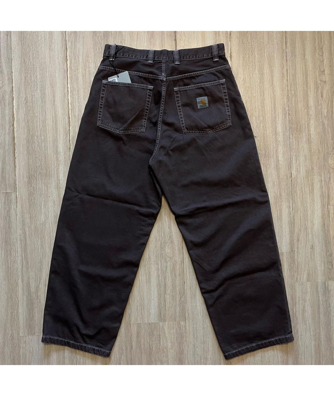 CARHARTT WIP Коричневые хлопковые повседневные брюки, фото 2