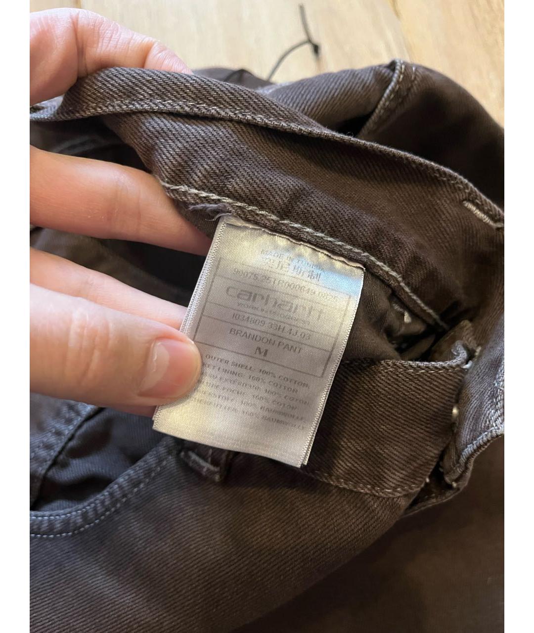 CARHARTT WIP Коричневые хлопковые повседневные брюки, фото 5