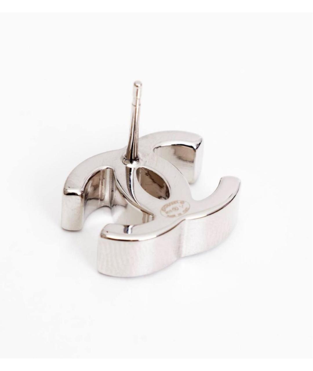 CHANEL Серебряные металлические серьги, фото 4