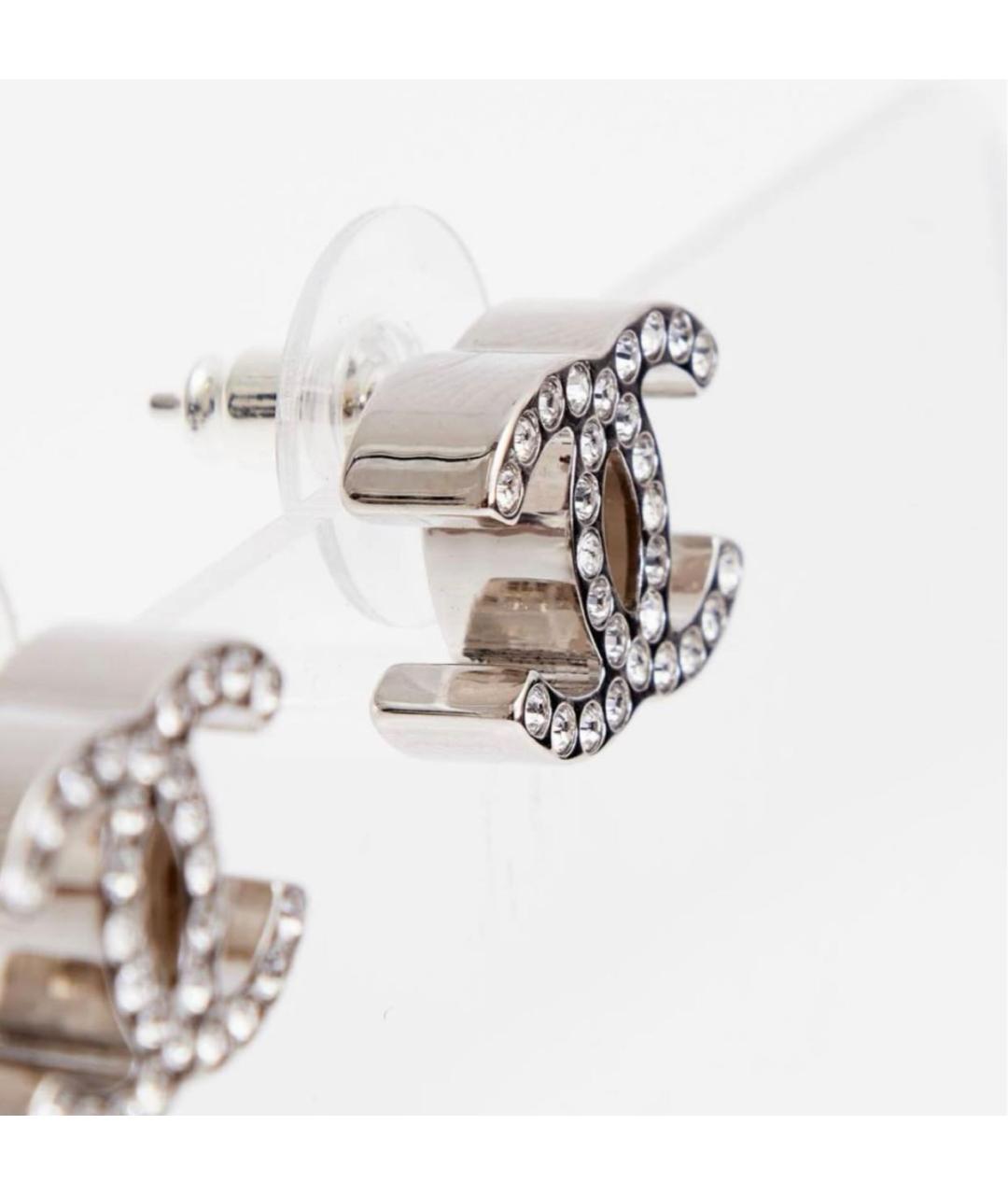 CHANEL Серебряные металлические серьги, фото 3