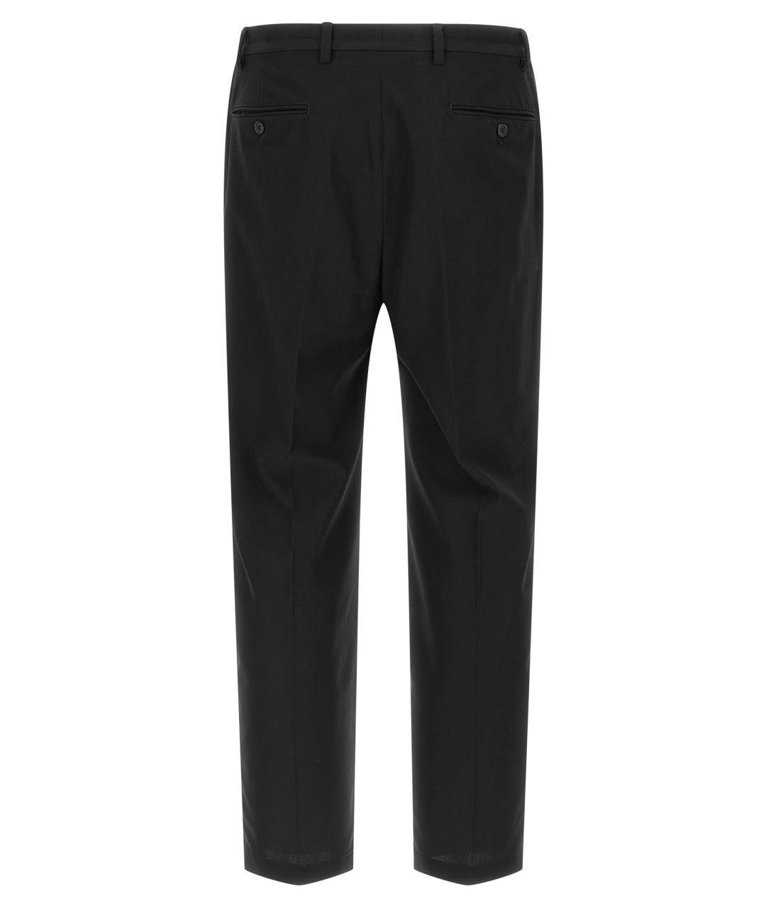 PRADA Черные хлопковые повседневные брюки, фото 2